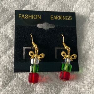 Christmas present earrings